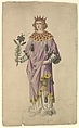Gabriel Holding a Lily, Ernest Geldart British, Graphie, pen and ink and watercolor