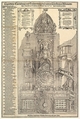 Astronomical Clock in the Cathedral in Strasbourg, Tobias Stimmer Swiss, Woodcut printed from two blocks on two sheets with letterpress text