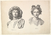 Melpomene and Thalia, Johann Gottfried Schadow German, Lithograph