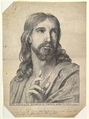 Bust of Christ Blessing, Wilhelm Traut  German, Woodcut on vellum
