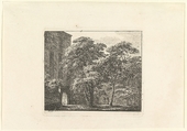 Gothic Architecture in a Landscape, Domenico Quaglio II  German, Etching