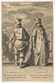 Viri et Mulieris apud Florentinos Habitus, from Fashions of Different Nations, Pieter de Jode I Netherlandish, Engraving; first state of two