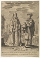 Romanorium Viri et Feminae Habitus, from Fashions of Different Nations (copy), Master ID Dutch, Engraving; first state of two