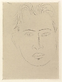 Large Face Massia, Henri Matisse (French, Le Cateau-Cambrésis 1869–1954 Nice), Etching on chine collé