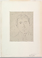 Head of a Man; Floral Background, Henri Matisse (French, Le Cateau-Cambrésis 1869–1954 Nice), Etching on chine collé