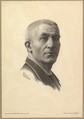 Portrait Head of a Man, Oresto Caldini (Italian, Florentine, 19th Century), Charcoal