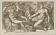 Venus and Vulcan at the Forge, Giorgio Ghisi  Italian, Engraving