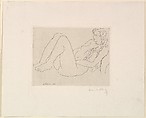 Nude with a Necklace and Long Hair, Henri Matisse (French, Le Cateau-Cambrésis 1869–1954 Nice), Etching on chine collé