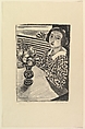 Seated Young Woman with a Bouquet of Flowers, Henri Matisse French, Lithograph
