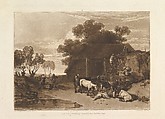 The Straw Yard, part II, plate 7 from "Liber Studiorum", Joseph Mallord William Turner  British, Etching, mezzotint, and drypoint; first state of four