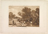 Bridge and Cows, part I, plate 2 from "Liber Studiorum", Joseph Mallord William Turner  British, Etching and mezzotint; second state of five (Finberg)