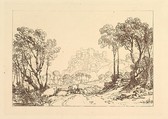 The Castle above the Meadows, plate 8 from "Liber Studiorum, part II", Joseph Mallord William Turner British, Etching; before first state of four