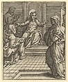 The Virgin of Sorrows: Christ Disputing with the Doctors; one of nine surrounding compartments from the Virgin of Sorrows, now separated, Giorgio Ghisi  Italian, Engraving