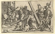 The Virgin of Sorrows: Christ Bearing the Cross; one of nine surrounding compartments from the Virgin of Sorrows, now separated, Giorgio Ghisi  Italian, Engraving