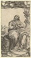 The Virgin of Sorrows; central part of a print with nine surounding compartments, now separated, Giorgio Ghisi Italian, Engraving