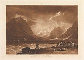 Lake of Thun, Swiss (Liber Studiorum, part III, plate 15), Joseph Mallord William Turner  British, Etching, drypoint and mezzotint; third state of three