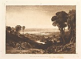 Junction of Severn and Wye, part VI, plate 28 from "Liber Studiorum", Joseph Mallord William Turner  British, Etching, aquatint and mezzotint; first state of three