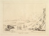 Martello Towers near Bexhill, Sussex (Liber Studiorum, part VII, plate 34), Joseph Mallord William Turner  British, Etching only; before first state of four