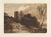 Winchelsea Sussex, part ViII, plate 42 from "Liber Studiorum", Joseph Mallord William Turner British, Etching and mezzotint; first state of three (Finberg)