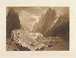 Mêr de Glace, Valley of Chamouni-Savoy, part X, plate 50 from "Liber Studiorum", Joseph Mallord William Turner British, Etching and mezzotint; third state of five (Finberg)