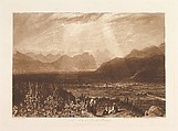 Chain of Alps from Grenoble to Chamberi, part X, plate 49 from "Liber Studiorum", Joseph Mallord William Turner  British, Etching and mezzotint; first state of four