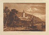 Ville de Thun, Switzerland, part XII, plate 59 from "Liber Studiorum", Joseph Mallord William Turner  British, Etching and mezzotint; first state of three