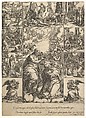 The Coronation of the Virgin; surrounded by nine vignettes with scenes from the life of Christ and the Virgin, Giorgio Ghisi Italian, Engraving