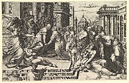 The Visitation, Giorgio Ghisi  Italian, Engraving; second state of six (BLL)