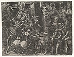 The Fall of Troy and Escape of Aeneas, Giorgio Ghisi (Italian, Mantua ca. 1520–1582 Mantua), Engraving; first state of five (BLL)
