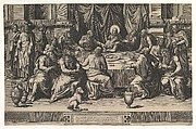 The Last Supper, Giorgio Ghisi Italian, Engraving; second state of four (BLL)