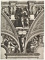 The Prophet Joel; from the series of Prophets and Sibyls in the Sistine Chapel, Giorgio Ghisi Italian, Engraving; third state of five