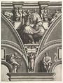 The Prophet Jeremiah, from the series of Prophets and Sibyls in the Sistine Chapel, Giorgio Ghisi Italian, Engraving; third state of four (BLL)