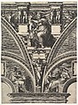 The Delphic Sibyl; from the series of Prophets and Sibyls in the Sistine Chapel, Giorgio Ghisi  Italian, Engraving; first state of four (BLL)