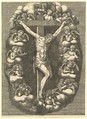 The Crucified Christ Surrounded by Mourning Angels, Anonymous, Italian, 16th century  Italian, Engraving