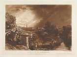 Water Cress Gatherers, Rails Head Ferry Bridge, Twickenham, part XIII, plate 62 from "Liber Studiorum", Joseph Mallord William Turner British, Etching and mezzotint; second state of three