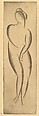 Female Nude, Standing, Elie Nadelman (American (born Poland), Warsaw 1882–1946 Riverdale, New York), Drypoint