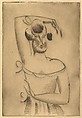 Female Figure (Bust of Woman with Raised Arm), Elie Nadelman (American (born Poland), Warsaw 1882–1946 Riverdale, New York), Drypoint; second state of two