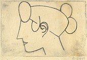 Female Head (Woman's Head in Profile), Elie Nadelman (American (born Poland), Warsaw 1882–1946 Riverdale, New York), Drypoint
