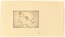 Female Head, Elie Nadelman (American (born Poland), Warsaw 1882–1946 Riverdale, New York), Drypoint
