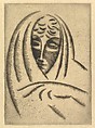 Female Head, Draped (Woman's Head in Shawl), Elie Nadelman (American (born Poland), Warsaw 1882–1946 Riverdale, New York), Drypoint