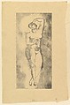Female nude, standing, Elie Nadelman (American (born Poland), Warsaw 1882–1946 Riverdale, New York), Drypoint; first state of six