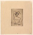 Female Figure (Bust of Woman with Raised Arm), Elie Nadelman (American (born Poland), Warsaw 1882–1946 Riverdale, New York), Drypoint; second state of two