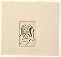 Female Head, Draped (Draped Woman's Head), Elie Nadelman (American (born Poland), Warsaw 1882–1946 Riverdale, New York), Drypoint