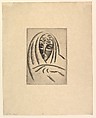 Female Head, Draped (Woman's Head in Shawl), Elie Nadelman (American (born Poland), Warsaw 1882–1946 Riverdale, New York), Drypoint