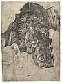 The Adoration of the Magi, School of Andrea Mantegna (Italian, Isola di Carturo 1430/31–1506 Mantua), Engraving (centre of composition completed, rest in outline)