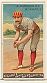 Jack Glasscock, Shortstop, Indianapolis, from the Goodwin Champion series for Old Judge and Gypsy Queen Cigarettes, Goodwin & Company, Commercial color lithograph