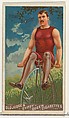 W.A. Rowe, Bicyclist, from the Goodwin Champion series for Old Judge and Gypsy Queen Cigarettes, Goodwin & Company, Commercial color lithograph