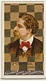 Captain Mackenzie, Chess, from the Goodwin Champion series for Old Judge and Gypsy Queen Cigarettes, Goodwin & Company, Commercial color lithograph