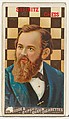 Steinitz, Chess, from the Goodwin Champion series for Old Judge and Gypsy Queen Cigarettes, Goodwin & Company, Commercial color lithograph