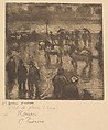 Impressions of Rain, Rouen, Camille Pissarro  French, Etching, drypoint, and aquatint